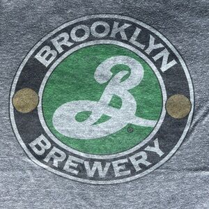 Brooklyn Brewery T Shirt Mens Medium Gray Logo Craft Beer New York